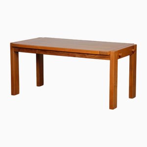 Vintage Elm Dining Table from Maison Regain, 1980