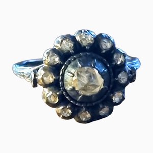 Antique Georgian Ring with Rose-Cut Diamonds, 1790