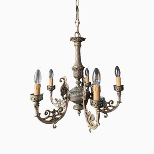 Vintage Bronze Chandelier, 1960s