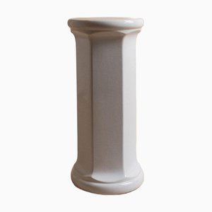 Vintage Ceramic Column Plant Stand, Italy, 1970s