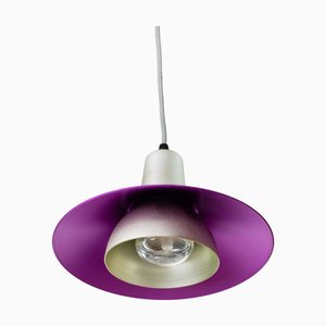 Lampe à Suspension Postmoderne en Métal Violet, 1980s