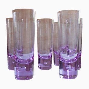 Alexandrite Drinking Glasses in Purple Crystal, Italy, 1970s, Set of 6
