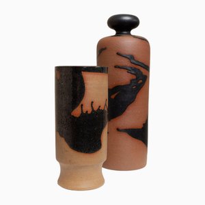 Caraffa Studio vintage in ceramica di Tristan Drechsler, anni '70, set di 2