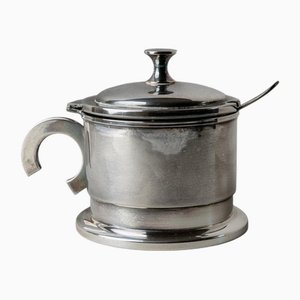 Art Deco Silver-Plated Lidded Box, Italy, 1930s