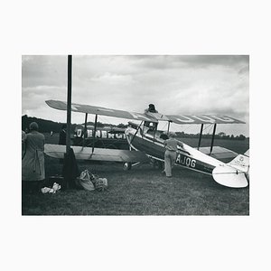 Pierre Jahan, Maryse Hilsz in Front of Her Plane, Original Silver Print, 1950