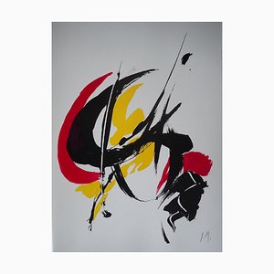 Jean Miotte, The Constant Eye, The Fire, 2001, Original Farblithographie
