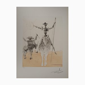 Salvador Dali, Don Quixote and Sancho Panza, Original Etching