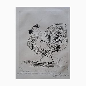 Georges Yoldjoglou, The Rooster, Original Lithograph