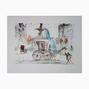 Salvador Dali, New York City, Plaza, Signed Lithograph