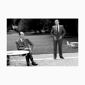 José Nicolas, Jacques Chirac with Yves Mourousi, Silver Print