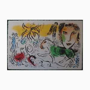 Marc Chagall, Le Cheval Vert, 1973, Lithographie