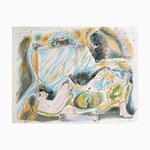 André Masson, Liegendes Modell, Original Lithographie