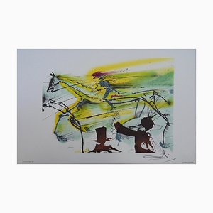 Salvador Dali, Pferde, Das Rennpferd, Signierte Lithographie