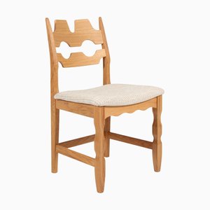 Razorblade Esszimmerstuhl aus Eiche, Henning Kjærnulf, Dänemark zugeschrieben