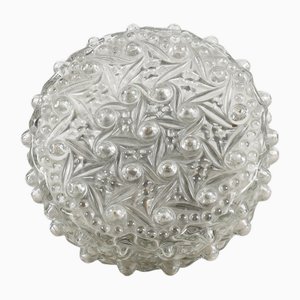 Mid-Century Deckenlampe aus bearbeitetem Glas