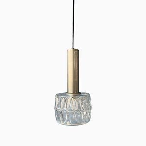 Mid-Century Crystal Glass Pendant Lamp