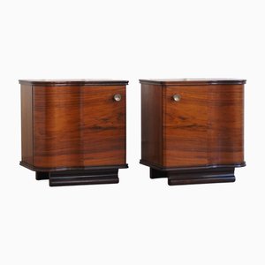 Art Deco Bedside Cabinets, Set of 2