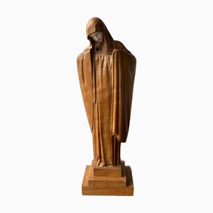 Virgen en madera tallada de Lucienne Heuvelmans