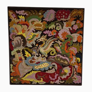 Vintage French Hand-Embroidered Textile, 1940