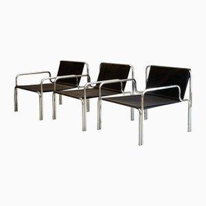 Mid-Century Modern Tubular Chairs by Wim Ypma for Riemersma, Set of 3