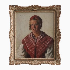 Sam Uhrdin, Portrait of a Woman, 1920s, Oil Painting