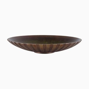 Large Art Deco Style Bowl in Bronze from Tinos, Denmark, 1948