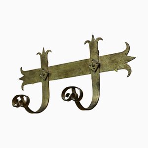French Arts and Crafts Coat Hooks in Iron