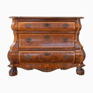 Dutch Walnut Bombe Commode, 1890s