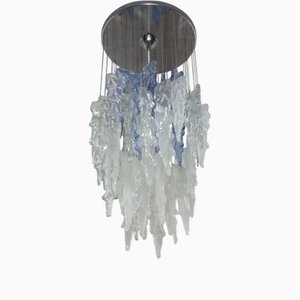 Murano Glass Cascade Chandelier attributed to AV Mazzega, 1970s