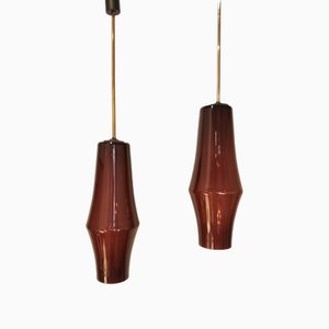 Murano Glas Hängelampen, 1960er, 2er Set