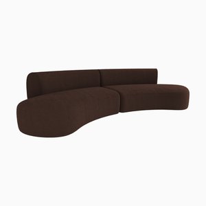 Hug Modular Sofa in Boucle Brown by Ferrianisbolgi, Set of 2