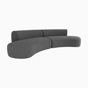 Hug Modular Sofa in Boucle Gray by Ferrianisbolgi, Set of 2