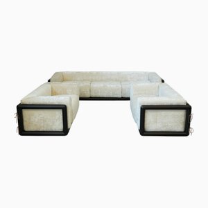 Modernist Italian Cornaro Sofa & Armchair Set by Carlo Scarpa for Gavina, 1973, Set of 3