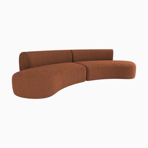 Modulares Hug Sofa in Boucle Orange von Ferrianisbolgi, 2er Set