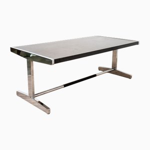 Mesa de comedor con base de acero, años 90