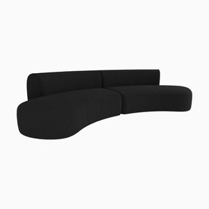 Hug Modular Sofa in Boucle Black by Ferrianisbolgi, Set of 2