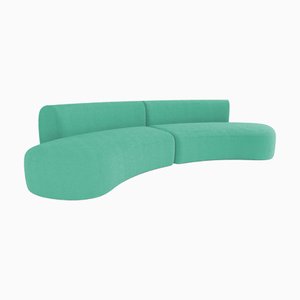 Hug Modular Sofa in Boucle Turquoise by Ferrianisbolgi, Set of 2