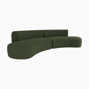 Hug Modular Sofa in Boucle Green by Ferrianisbolgi, Set of 2