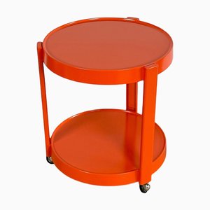Orangefarbener Servierwagen aus Kunststoff, 1970er
