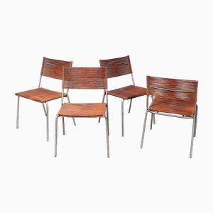 Miss B Stühle von Tito Agnoli für Bonacina, 1990er, 4er Set