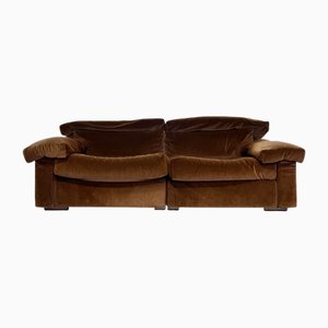 Vintage Sofa in Brown Velvet by Afra & Tobia Scarpa for B&B Italia, 1980