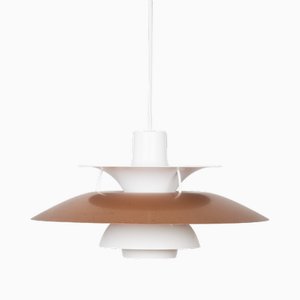 Lampada PH 5 in rame di Poul Henningsen per Louis Poulsen, inizio XXI secolo