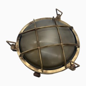 Marine Decken- oder Wandlampe aus Bronze, Italien, 1990er