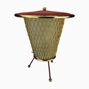 Mid-Century Modern German Table Lamp in Metal Mesh, 1950s