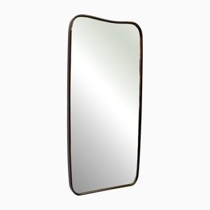 Mid-Century Modern Italian Wall Mirror in Wood, 1940s