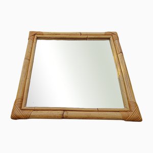 Vintage Spiegel mit Bambusrahmen