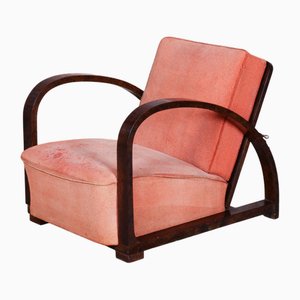 Art Deco Reclining Armchair attributed to J. Halabala for Up Závody, Czech, 1920s