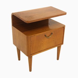 Swedish Modern Elm Bedside Table from Bodafors, 1940s