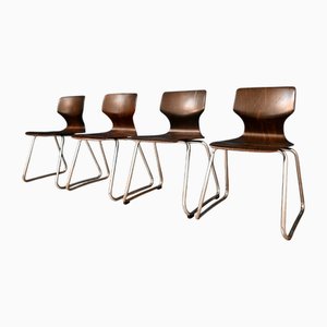 Chaises par Elmar Flötotto pour Pagholz Flötotto, 1970s, Set de 4