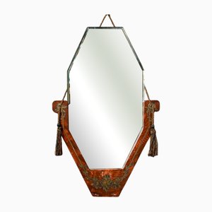 Großer Art Deco Spiegel aus Vergoldetem Holz, Frankreich, 1930er